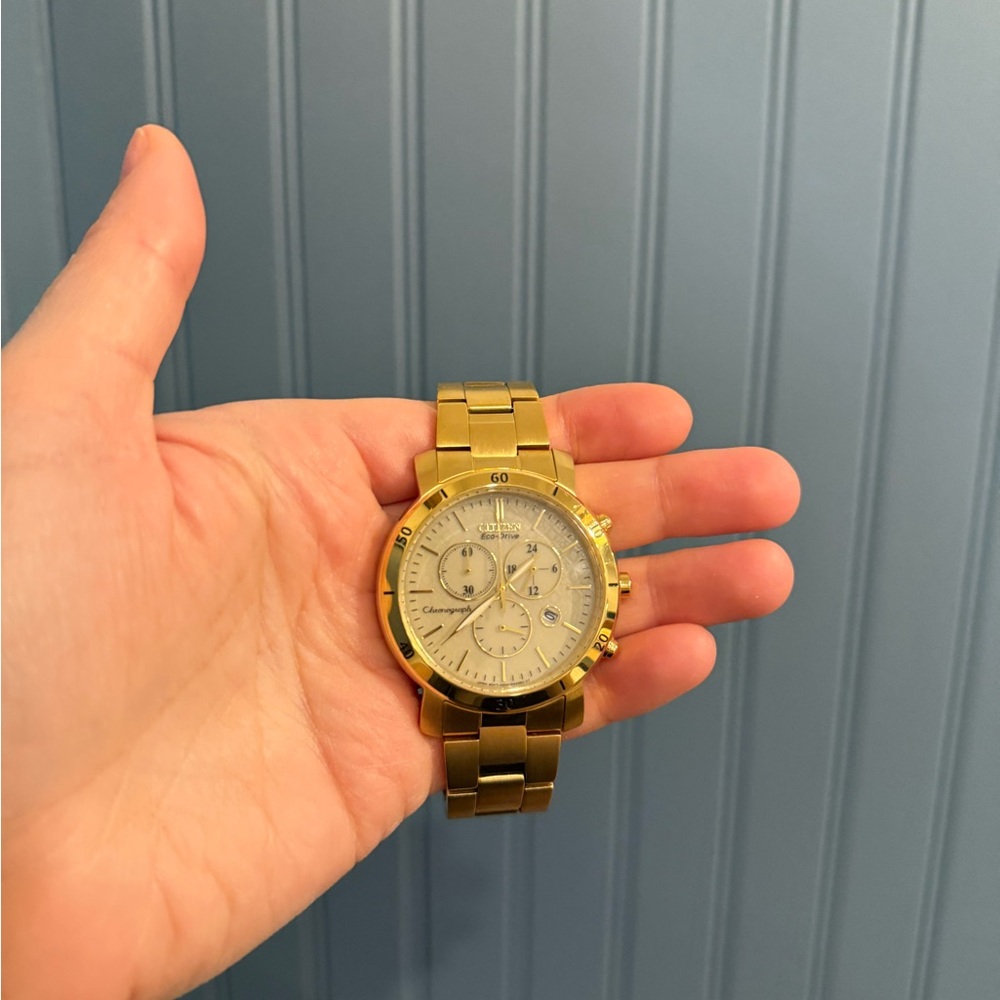 Gold Chronograph Watch